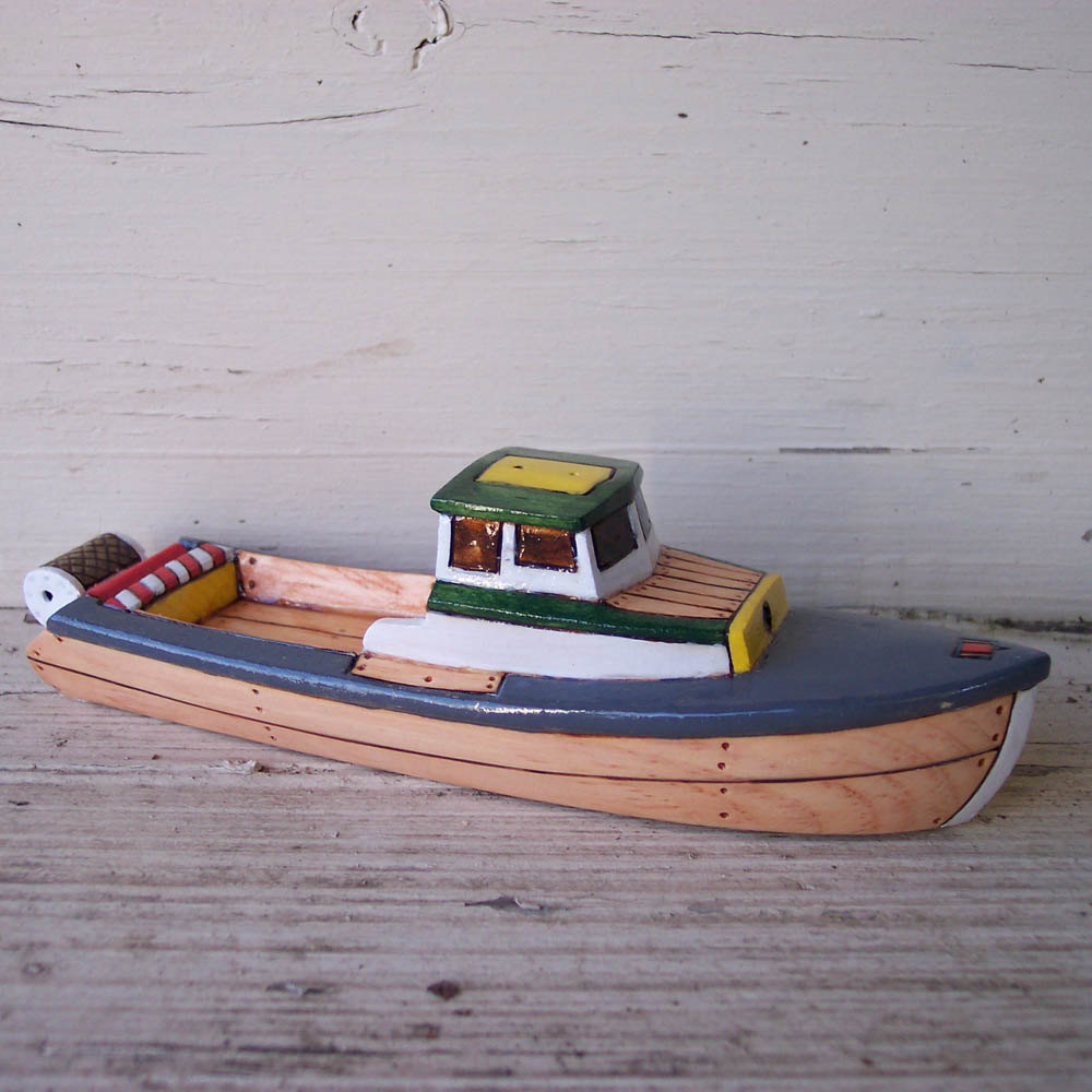 Skeena Wooden Toy Gillnet Fishing Boat by FriendlyFairies on Etsy