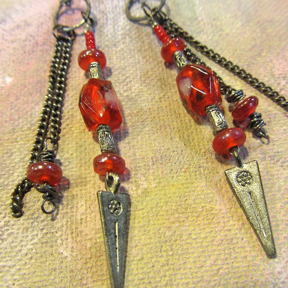Red earrings