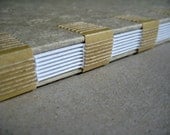 Large Long-stitch Journal Covered with Handmade Paper and Sewn on Vellum