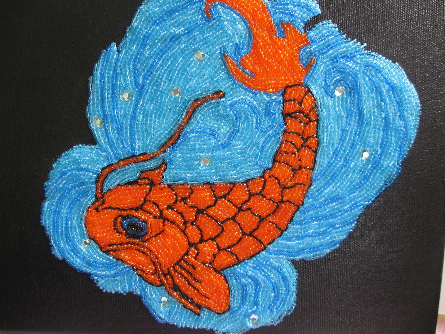 Wall Art Bead Embroidered Painting