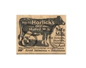 Horlicks Safe Milk Antique Advertisement Digital Image Scrapbooking Shabby Chic Crafting - SeamsVictorian