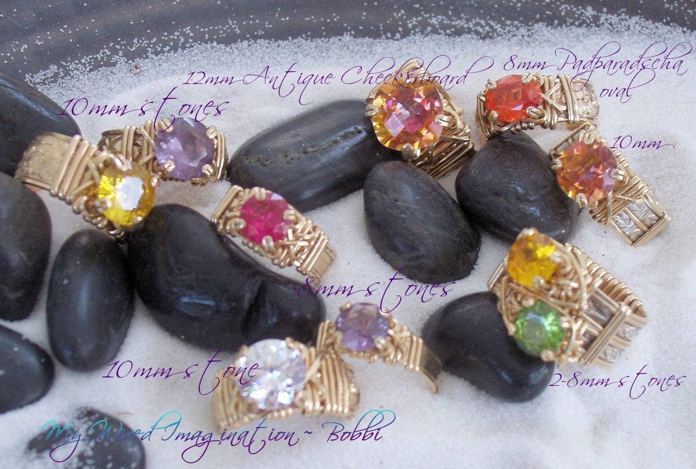 Wire Jewelry Tutorial - Wire Wrapped Fancy Band Prong Ring - Instant Downloadable PDF File