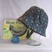 Sun hat childs navy floral and solid navy 4 hats in 1