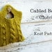 Cabled Bobble Clutch (Knit Version) PDF Pattern