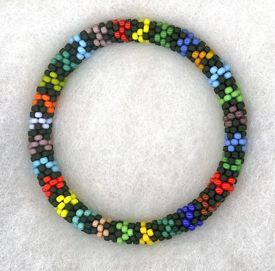 Bright Lights Bead Crochet Bracelet