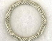 Forever Silver Bead Crochet Bangle