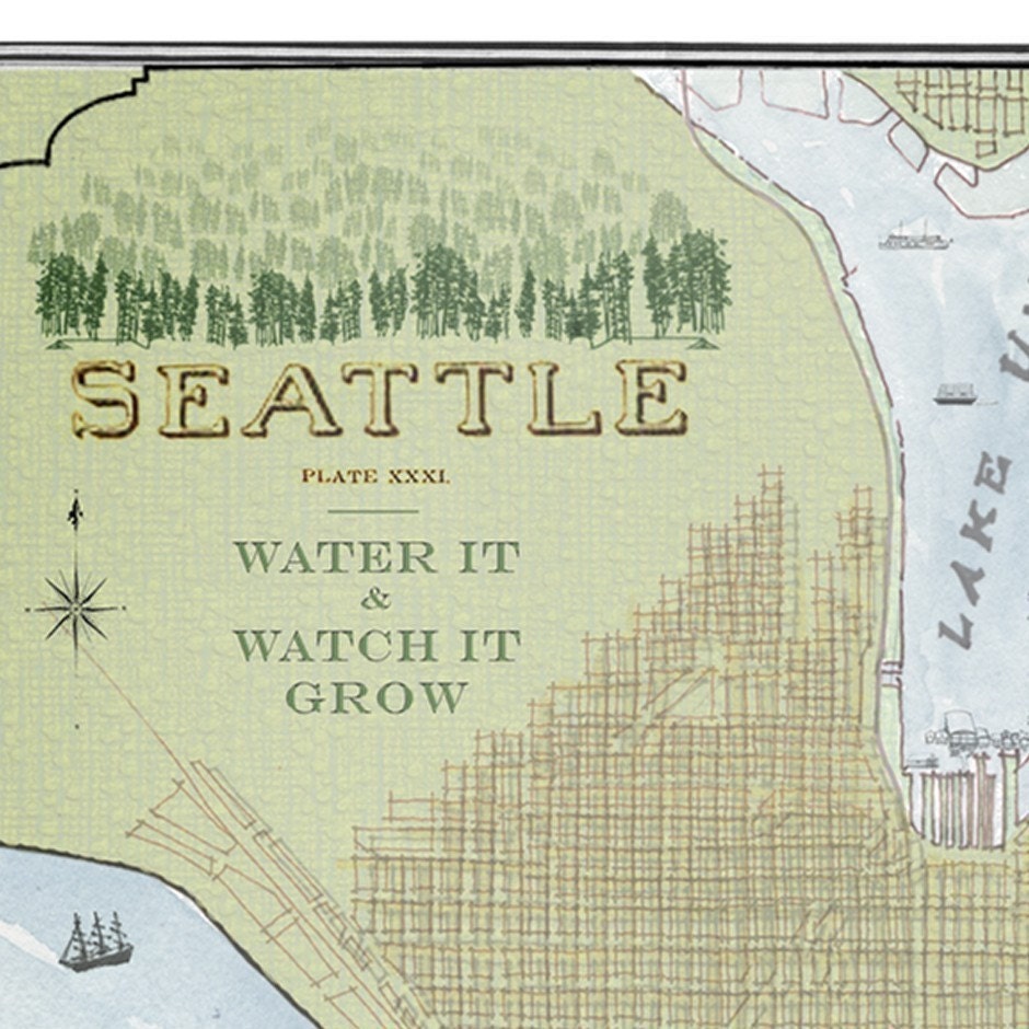 SEATTLE Map (11x14 Print)