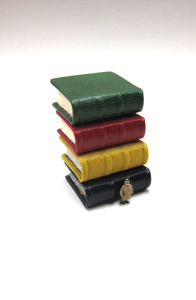 Miniature Green Leather Book