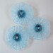Pretty Poppies - Lampwork Flower Beads - Pale Blue