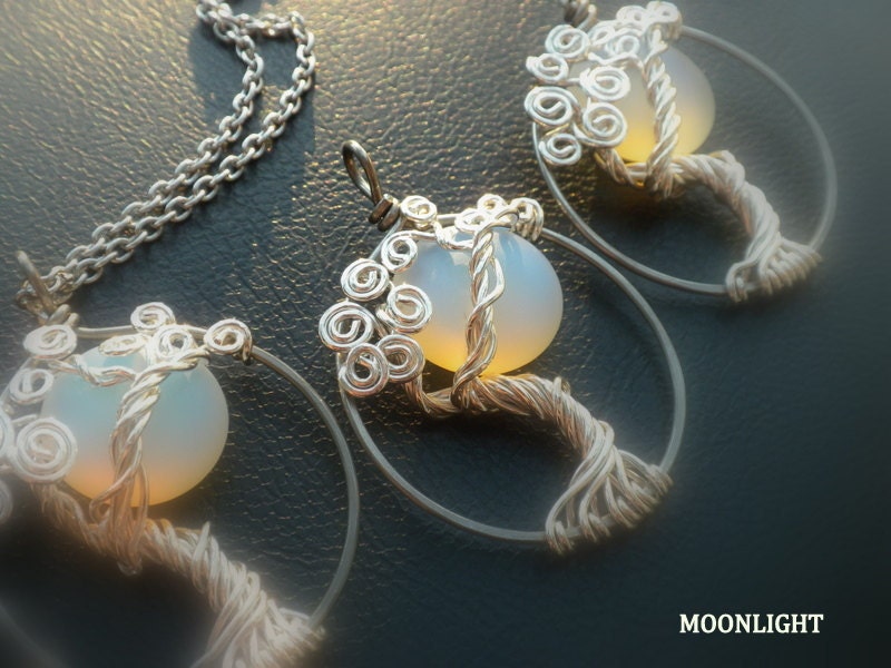 Moonlight Sterling Silver Tree of Life Pendant Necklace-Birthstone colors available on request