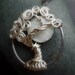Dove Gray Moon Sterling Silver Tree Of Life Necklace