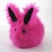 Fuchsia the Hot Pink Bunny Faux Fur Plushie Momma Size