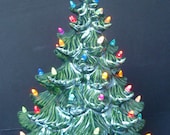 Tabletop Vintage Style electric lighted Christmas Tree - Extra Large 19 inch