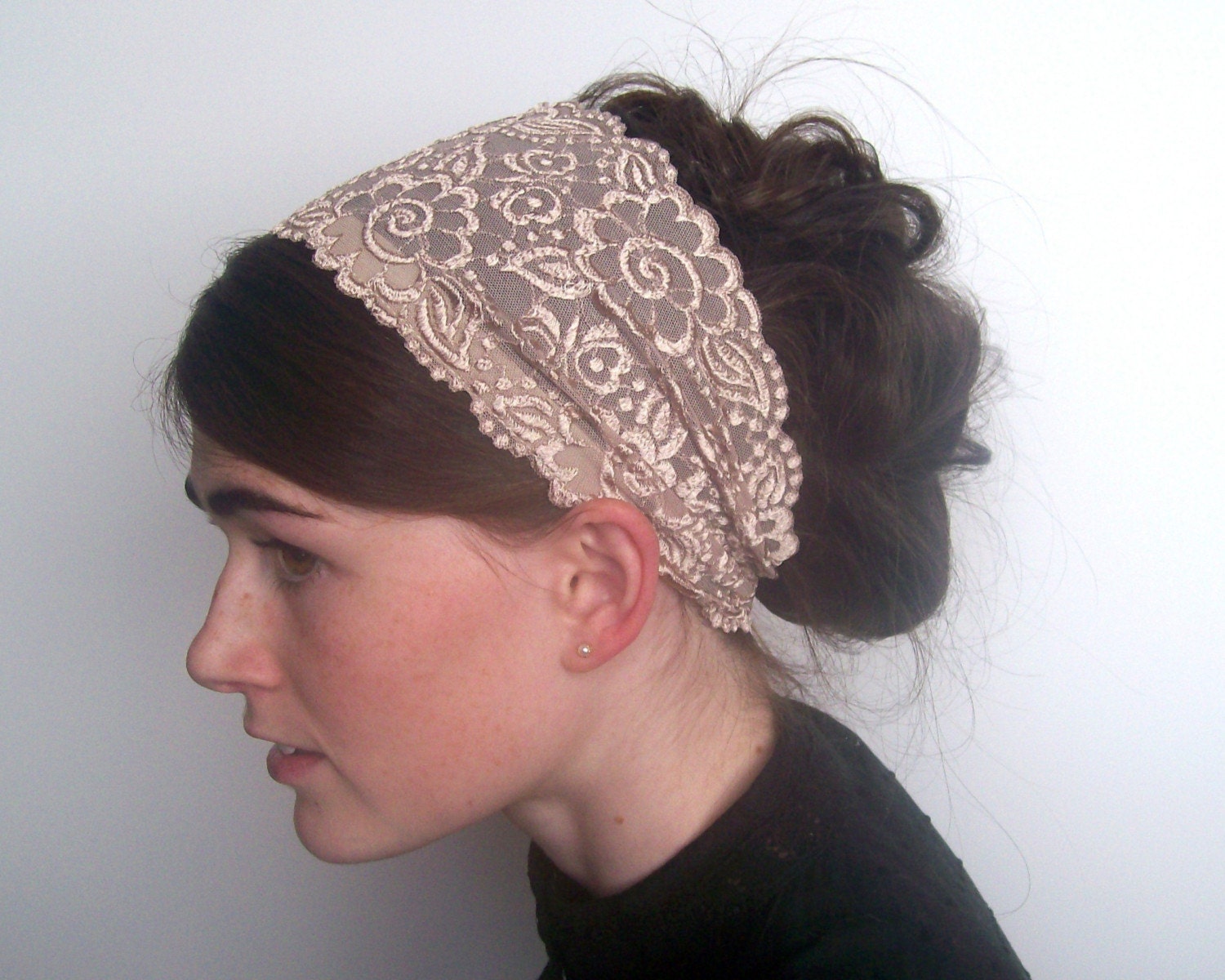 Mocha Lace Head Band headband Hair 