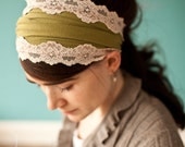 Vintage Stretch in Rustic Green - Garlands of Grace Something special headband 2012