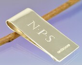 Personalised Silver Money Clip. Father's Day