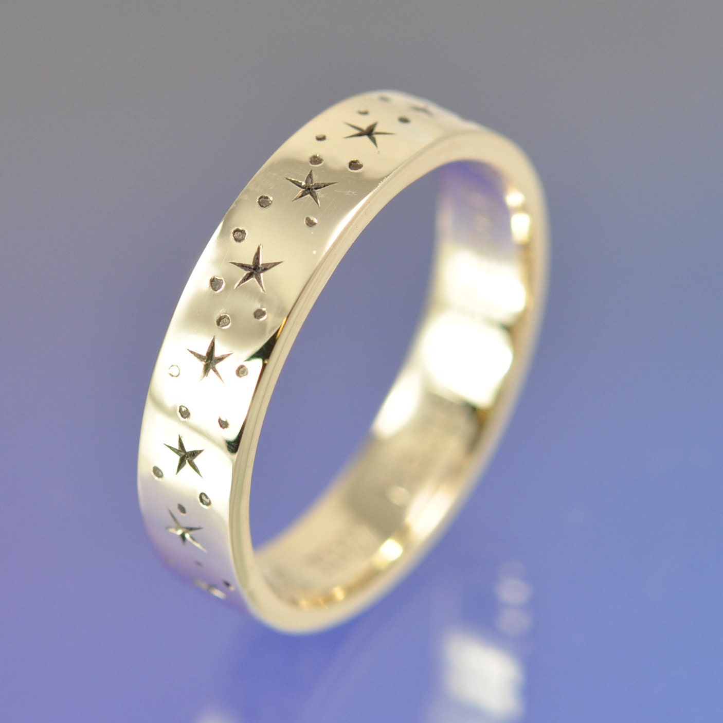 Twinkle Little Star -9k Yellow Gold custom made ring.