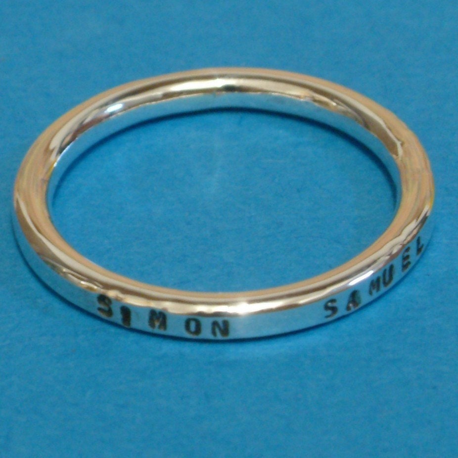 Dream a little.....Stackable Sterling Silver Ring. Custom. Personalized , Personalised with your own message, word, phrase, quote. Stamped