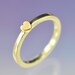 18k yellow gold heart atop a sterling silver ring. Valentine