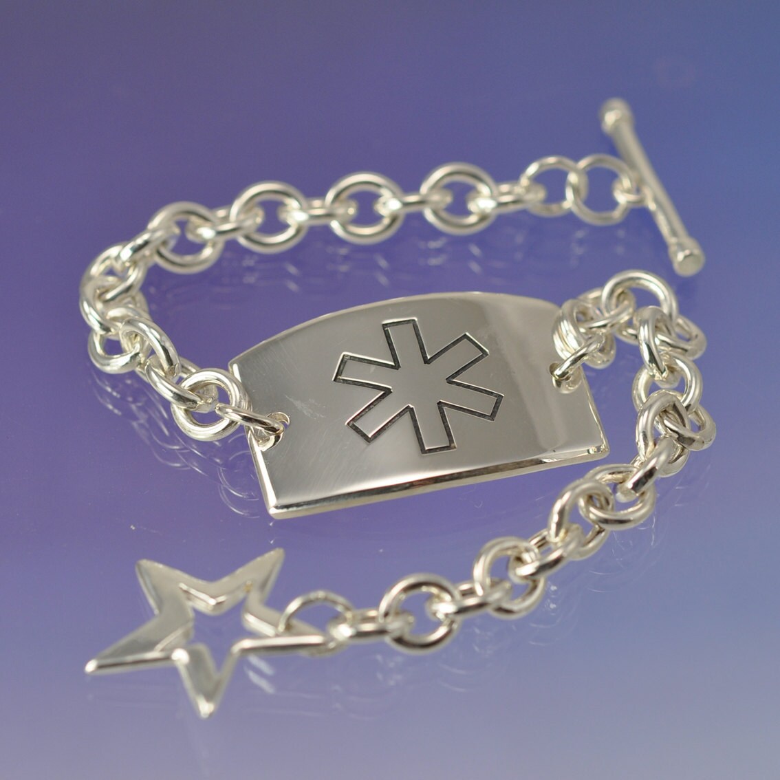 Items similar to Custom Medical Alert Tag Bracelet. Allergy Bracelet