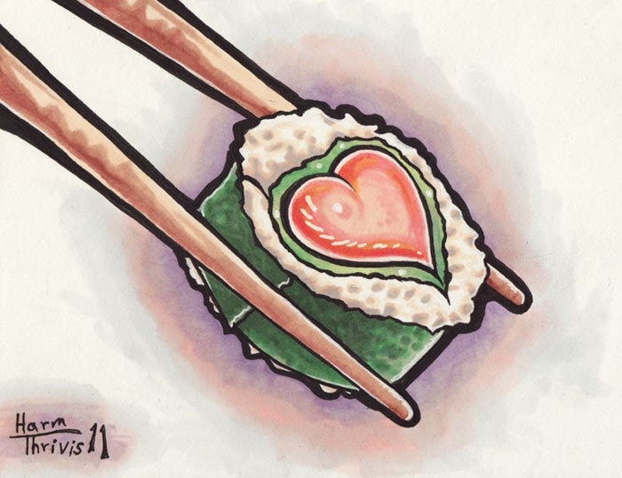 Original Drawing: Sushi Love