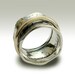Spinner ring - Sterling silver botanical band with yellow gold spinner - Nothing else matters