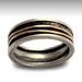 Walk with me - Sterling silver integrated 9K rose and yellow gold UNISEX band.