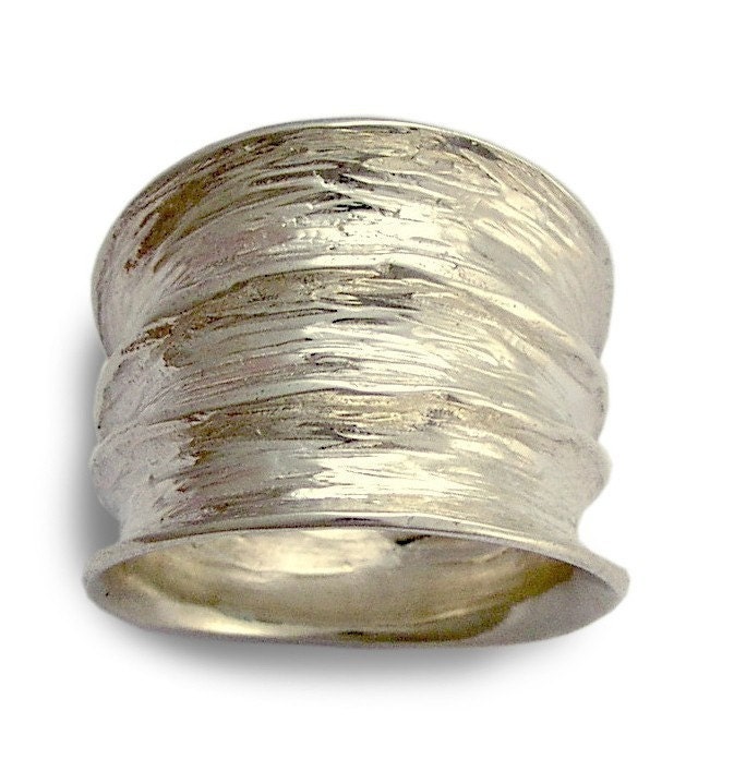 Sterling silver wide statement cocktail ring - Adventure