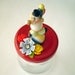 Shabby Ring Jar No. 3 - Upcycled Mixed Media Original 3d Trinket Jar