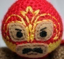Crochet Pattern- El Ciclon Panzon Luchador/Mexican Wrestler Amigurumi