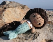 Crochet Pattern- Mere the little mermaid amigurumi doll
