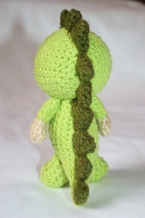 Crochet Pattern- Luke in the dinosaur suit amigurumi