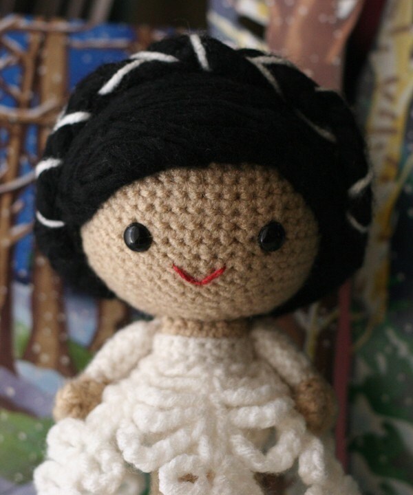 Crochet Pattern- Zoe in a snowflake dress amigurumi doll
