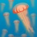 Medusae, Jellyfish 5 x 7 Fine Art Print Blue Orange Ocean Sealife Tentacle Animal Natural History