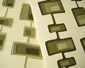Googie in Avocado - set of 2 handcut cards
