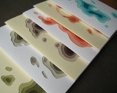 You Choose - set of 4 handcut topographical cards