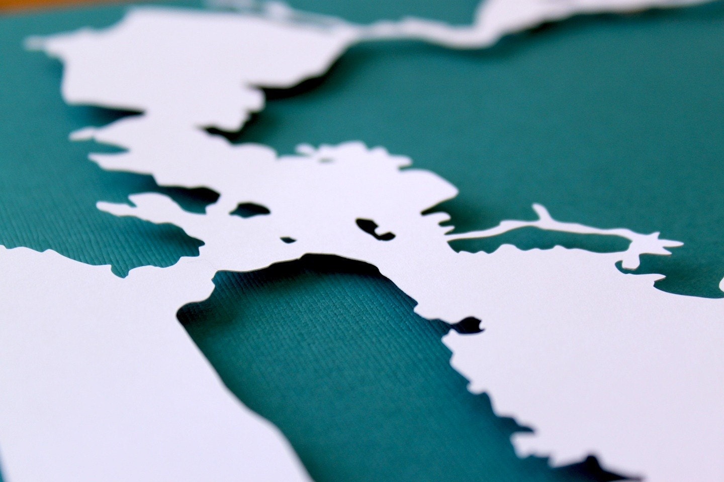 San Francisco Bay Silhouette - 8 x 10 original papercut