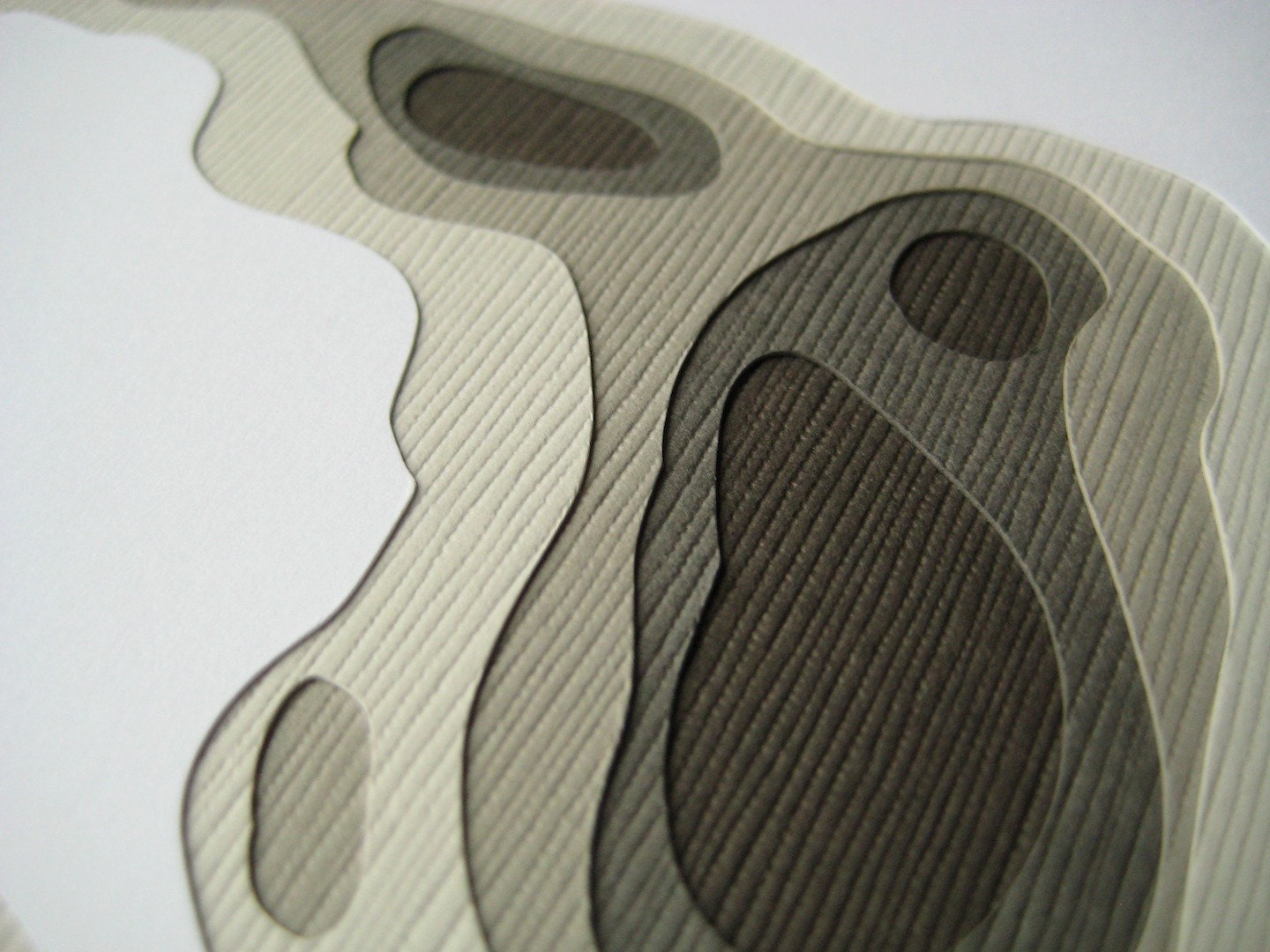 Topography in Slate - Set of 4 handcut cards