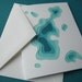 Topography in Aqua - One handcut card