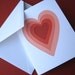 Layered Love - one hand cut art card