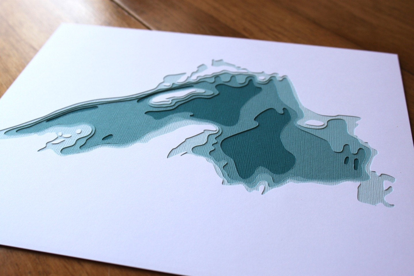 Lake Superior - original 8 x 10 papercut art