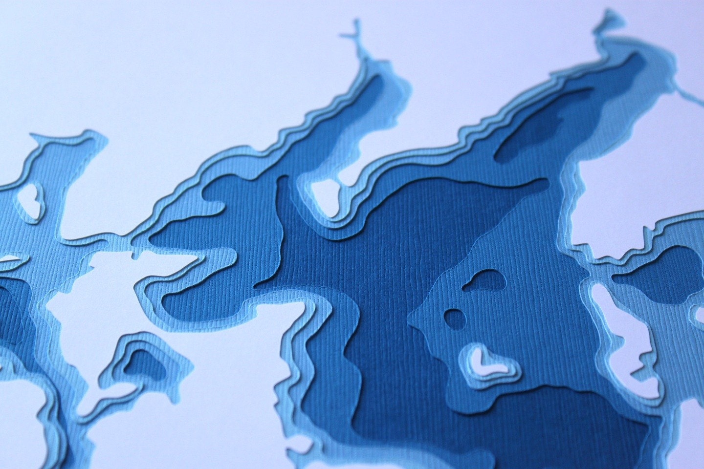 Leech Lake - original 8 x 10 papercut art