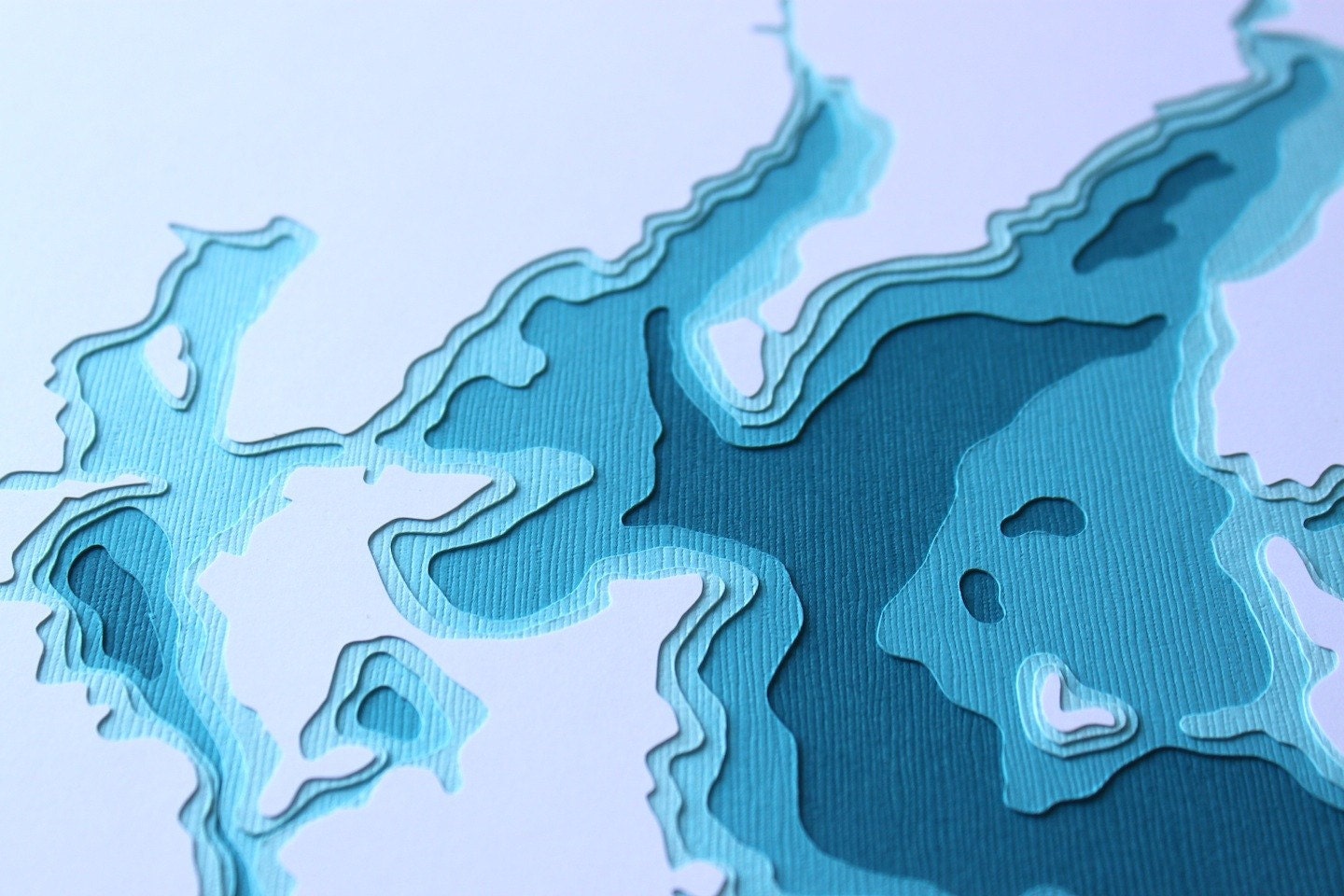 Leech Lake - original 8 x 10 papercut art