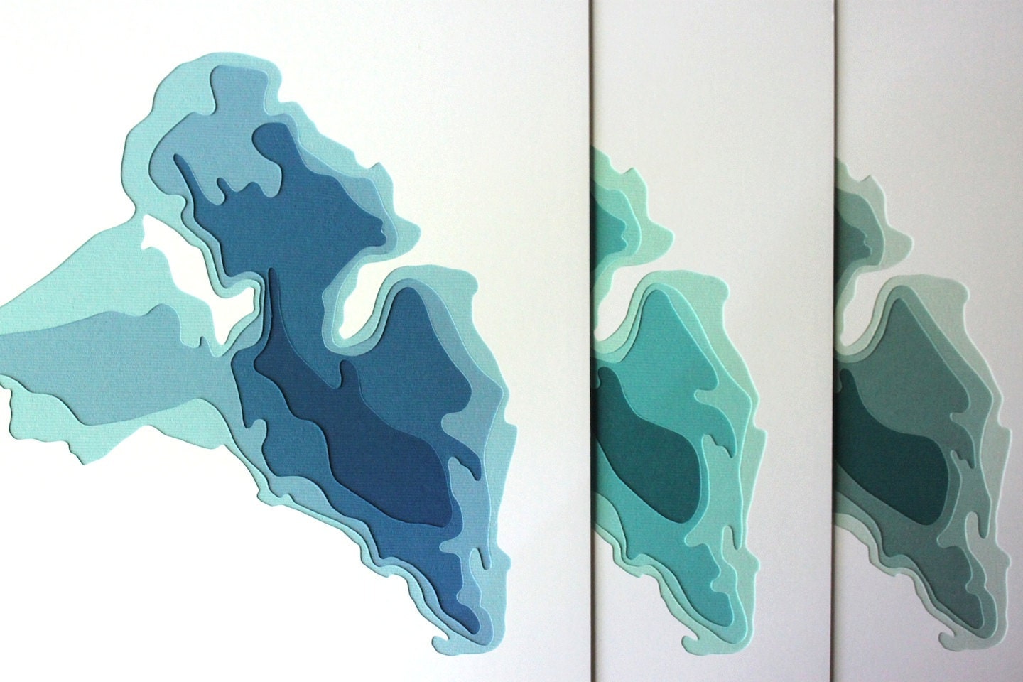 White Bear Lake - original 8 x 10 papercut art