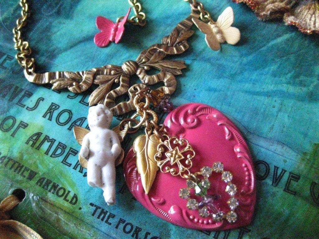 Sweet Charlotte - Antique Frozen Charlotte Pudding Doll Necklace