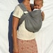 With ZIPPER POCKET - The Original Rustic Ring Sling - Edgy Grey