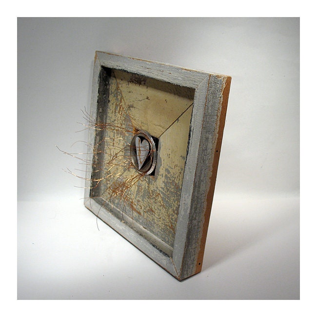 You Light Up My Heart - Mixed Media Assemblage/ Wood Collage - Celebratory - Romantic Love Keepsake - Wall Art