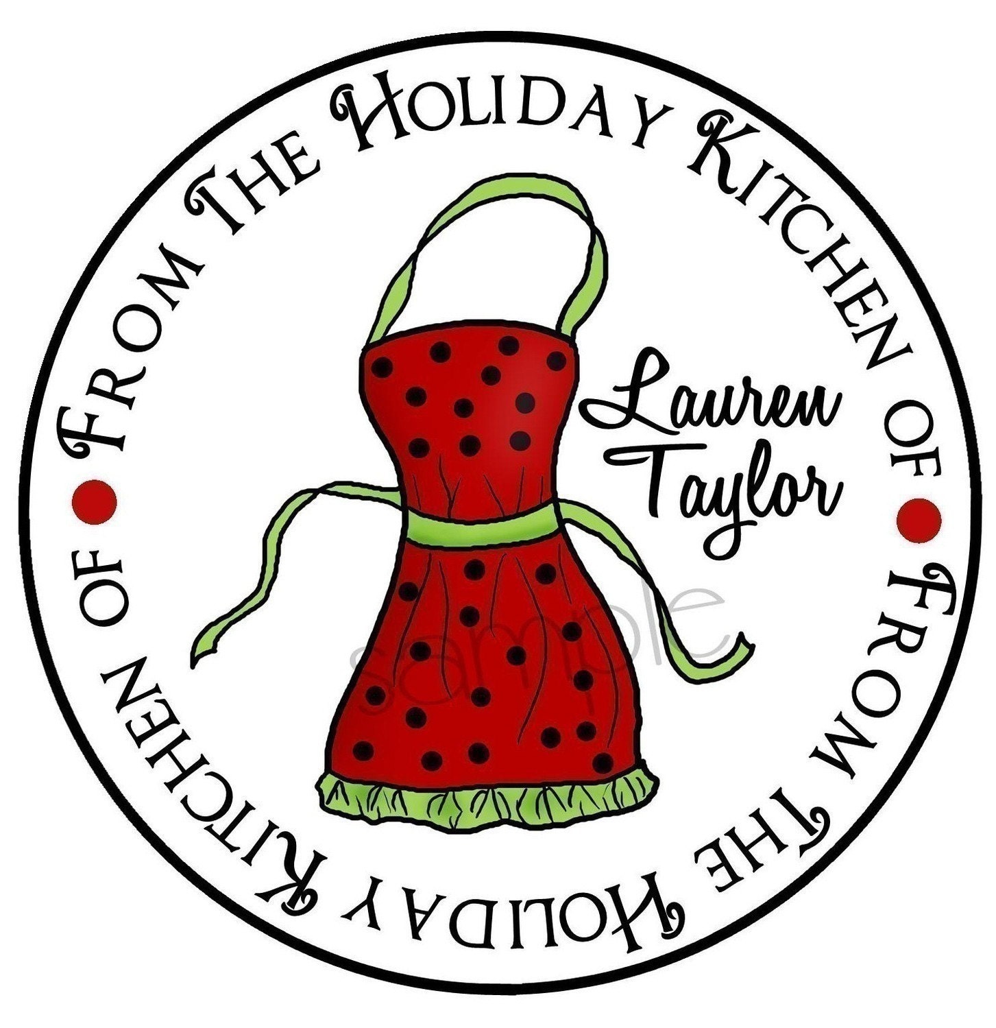 Christmas Baking stickers, Cooking Apron, Kitchen Stickers,Christmas, Holiday, Kitchen, Baking, Labels, Set of 12 Il_570xn