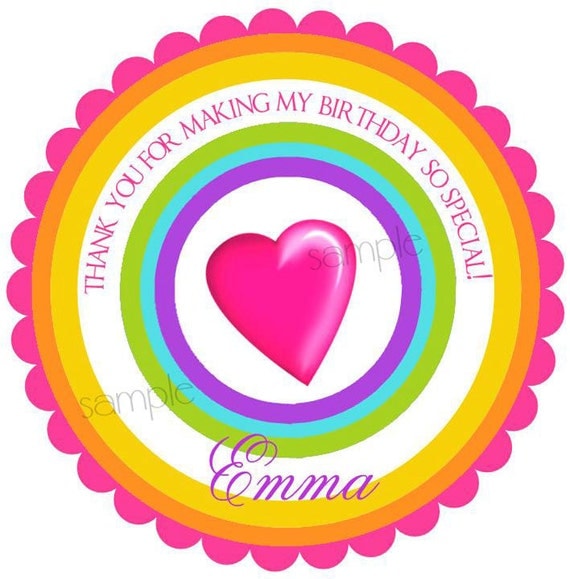 Sweet Shoppe Stickers, Rainbow Pop candy , Birthday party, favor stickers, Labels, Birthday, Children, Kids, party, set of 12 Il_570xn
