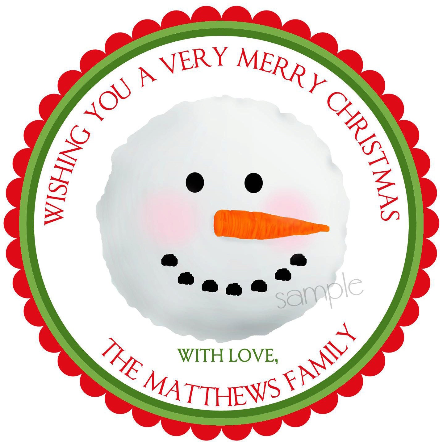 Personalized Snowman Stickers, Snowman Face, Holiday labels, Christmas, Gifts, Labels, Seals, Favor, Santa,set of 12 Il_570xn